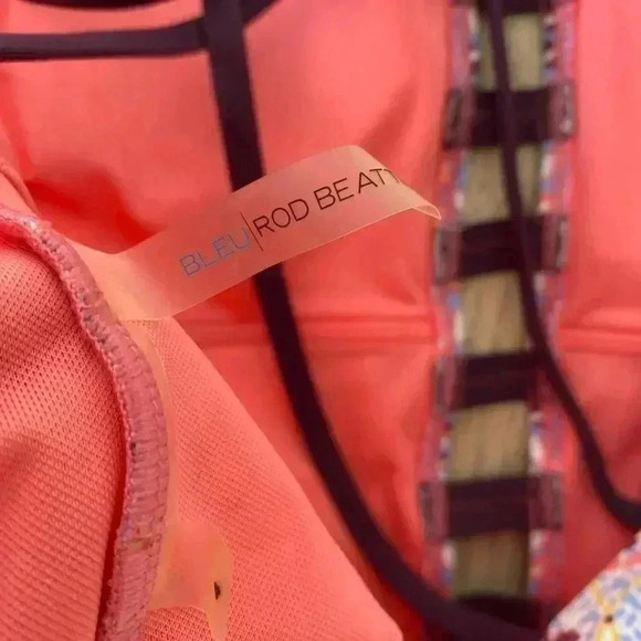 Bleu Rod Beattie Positano High Neck One Piece Swimsuit Size 4 - Picture 3 of 3